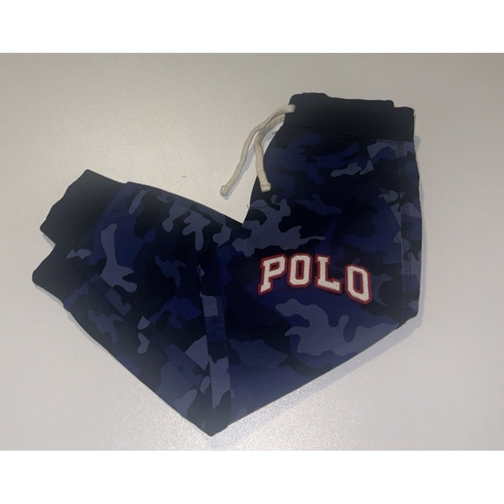 Polo Ralph Lauren Blue Camo Sweatpants Jogger Size Boys 4T New with Tags